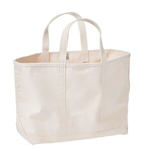 LL Bean Boat Tote Size Large, Natural, Monogrammed A, Long Handles